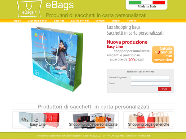 ebags produttori sacchetti carta personalizzati